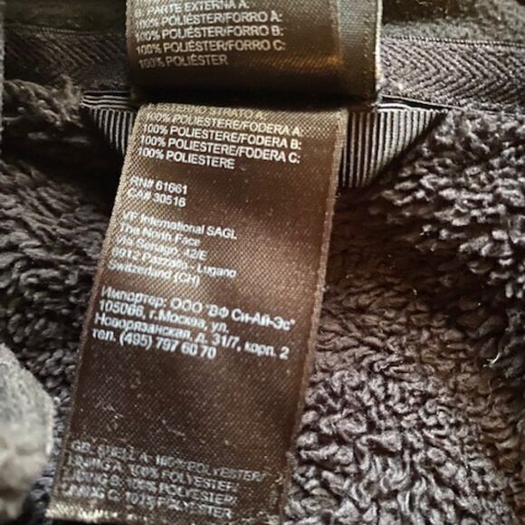 The North Face Black Fleece Zip front jacket, size XS - Picture 4 of 4